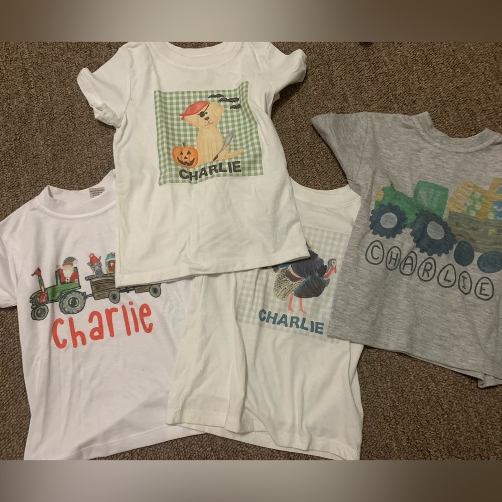 Charlie monogrammed shirts